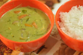 Veg Green Thai Curry with Rice Bowl